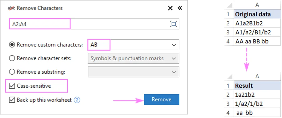 excel удалить лишние символы в ячейке