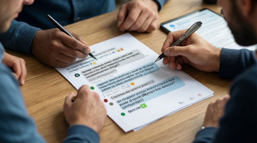 Совместная работа с документами - иллюстрация