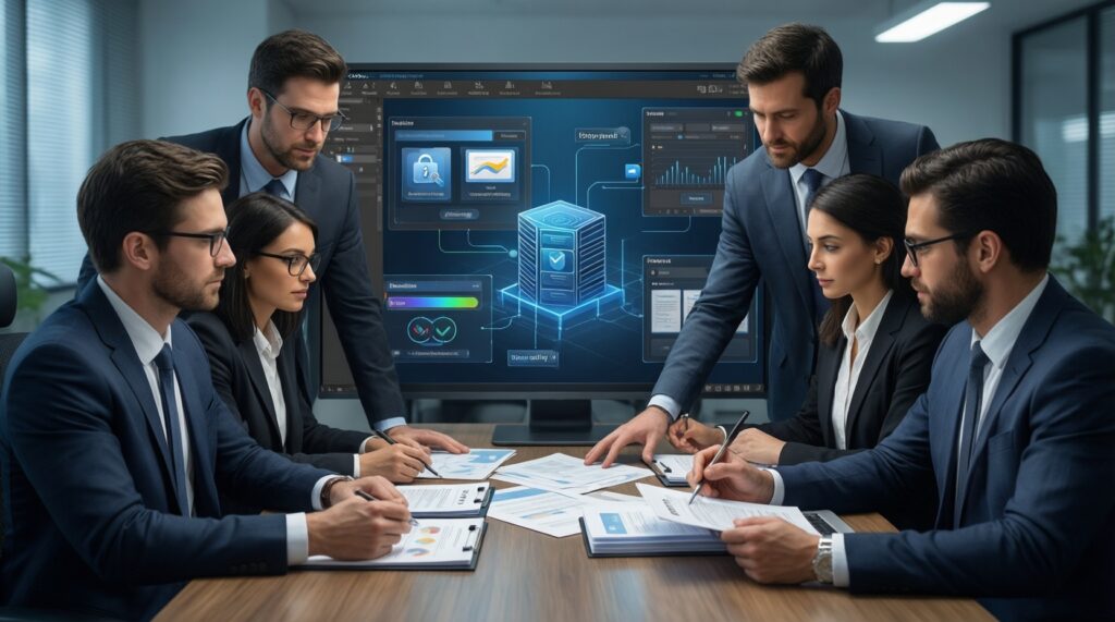 Совместная работа с документами - иллюстрация